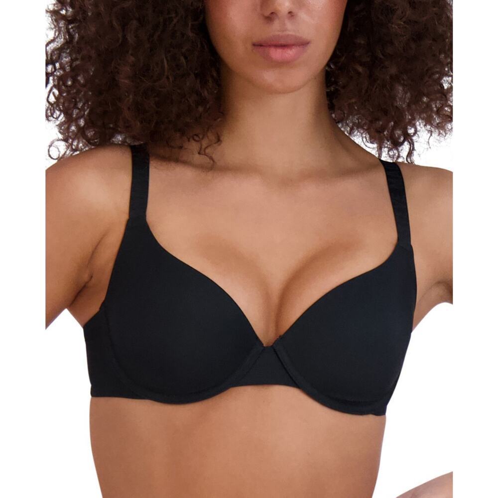 Steve Madden Demi Logo-Strap T-Shirt Bra SM12153 Black Size 32D